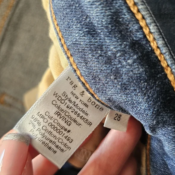 Rag & Bone Indigo Denim Skinny Jeans - Picture 3 of 6